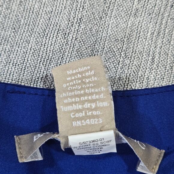 Banana Republic Wom Sz 6 Blue Short Sleeve Dress Office Professional Spring EUC - Picture 10 of 12